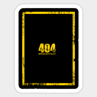 404 Design Not Found Sticker